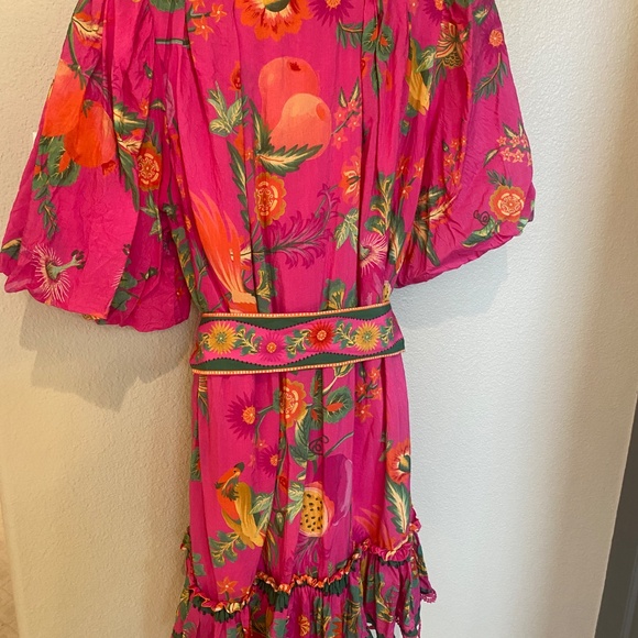 FARM Rio Fruit Garden Belted Mini Dress Size M - Picture 6 of 8